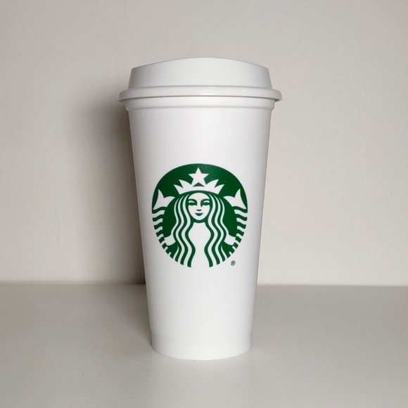 Starbucks Accessories - 🎄Starbucks Reusable Coffee Cup 16oz White/Green🎄